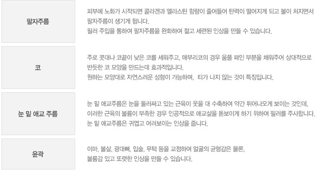 필러 시술 부위