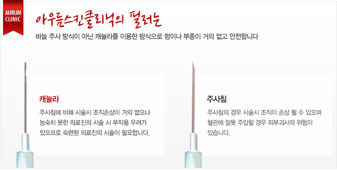 아우름클리닉의 필러는