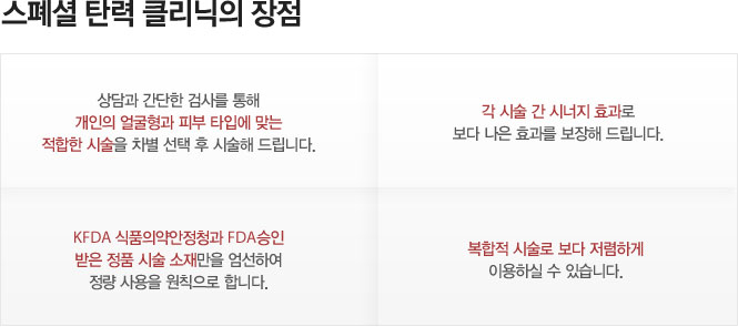 스페셜탄력클리닉의 장점